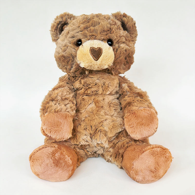 HUG COLOR BEAR Sitting Teddy Bear Plush Toy – 4 Colors Soft Stuffed Bear (25cm, Light Brown / White / Dusty Pink / Dark Brown) | Cute Gift Doll